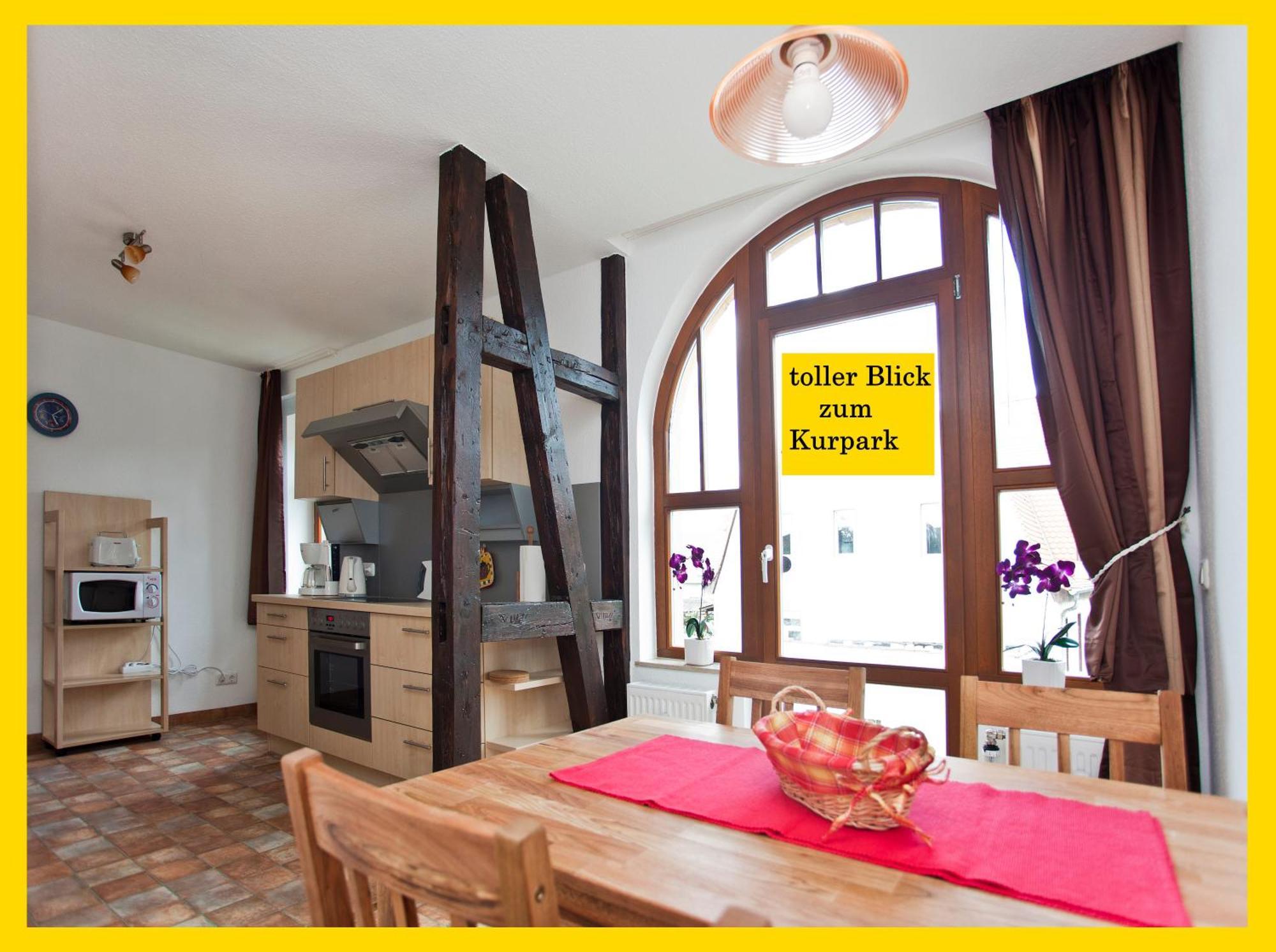 Ferienwohnung Auszeit Am Kurpark Bad Berka - Balkon - Ruhige Lage- Gratis Parkplatz & Wlan מראה חיצוני תמונה